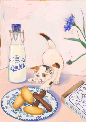 Hôtel Dodo Katzenzungen Giclée Art Print