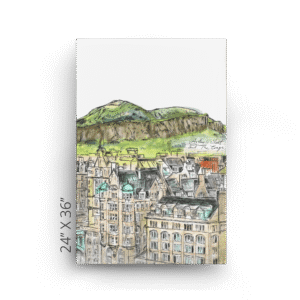 Arthurs Seat & The Crags Matte Canvas Print