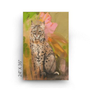 Bobcat Botanica Canvas Print
