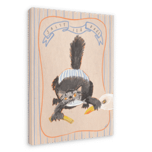 Salty Sea Dogs Matte Canvas Print