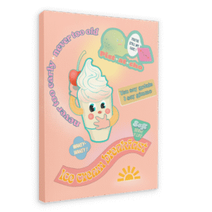 Ice Cream Breakfast Canvas Print