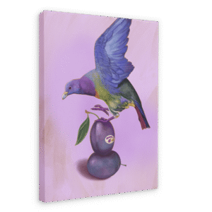 Plum Pigeon Printed Canvas Wall Art