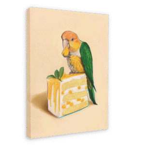 Caique On Cake Canvas Print