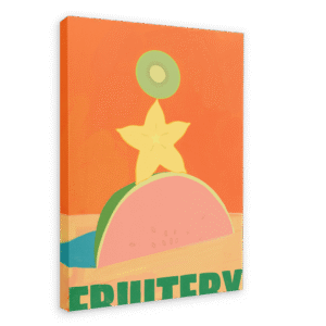 Fruitery Totem Green Canvas Print
