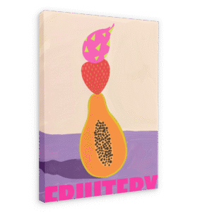 Fruitery Totem Pink Canvas Print