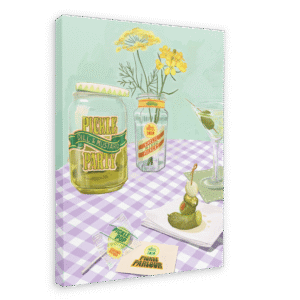 Pickle Party Giclée Canvas Print