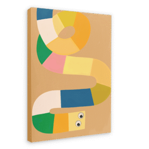 Jellysnakes Lemon Twist Giclée Canvas Print