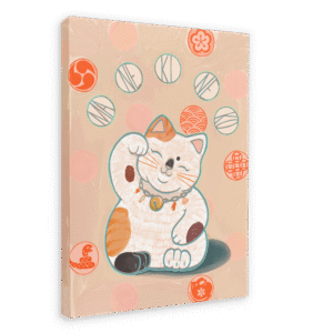 Maneki-Neko Giclée Canvas Print