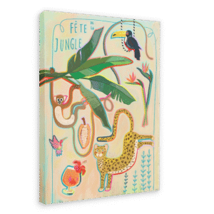 Fête De La Jungle Matte Canvas Print