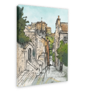 The Castle Viewed From The Vennel Canvas Print
