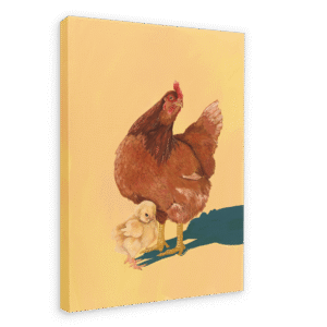 Chirpy Cheep Cheep Chickens Giclée Canvas Print