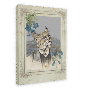 Bobcat In A Suit Canvas Print
