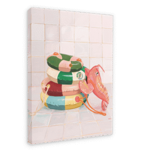 Platypus Pool Pals Giclée Canvas Print