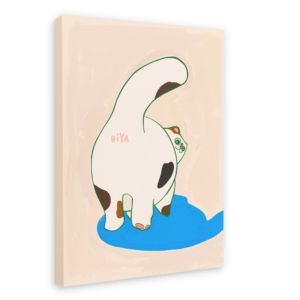 Trudy Booty Patootie Cat Matte Canvas Print