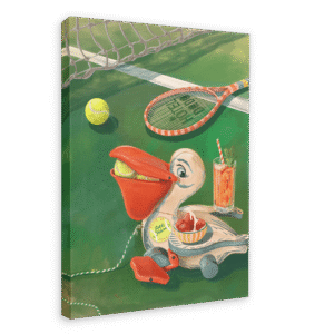Petit Pélican Tennis Club Giclée Canvas Print
