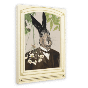Hare In A Suit Canvas Print