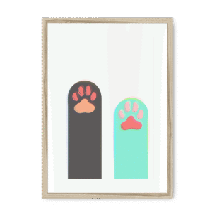 Paws Up Matte Framed with a Mount Print