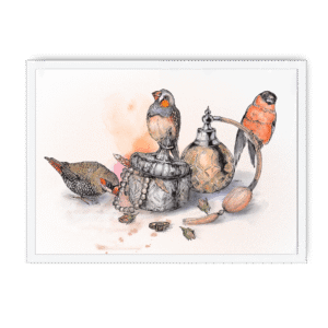 Boudoir Finches Framed Print