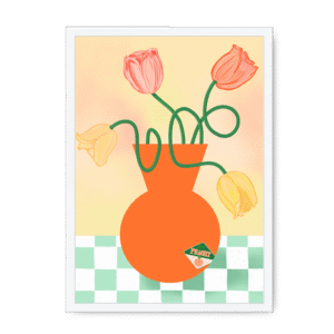 Tulips In Orange Framed Print