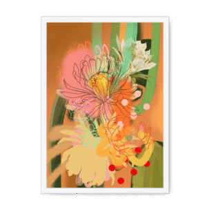 Chromatose Botanica - Cacti Giclée Framed Print