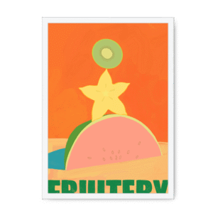 Fruitery Totem Green Framed Print