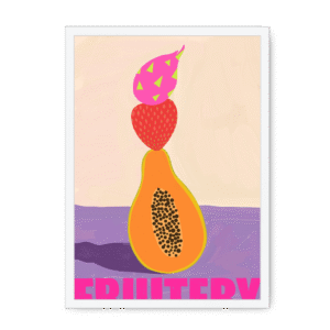 Fruitery Totem Pink Framed Print