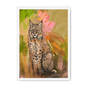 Bobcat Botanica Framed Print