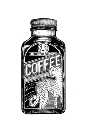Cheetah Coffee Extract Matte Art Print