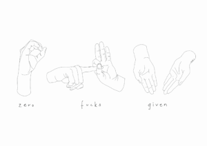 Zero Fucks Given Matte Art Print