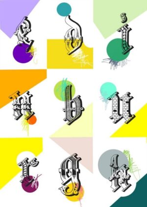 Edinburgh Alphabet Matte Art Print