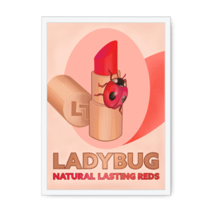 Ladybug Lipstick Giclée Framed Print