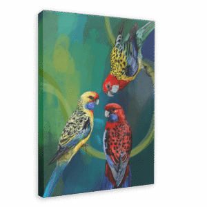 Rondel Of Rosellas Canvas Print
