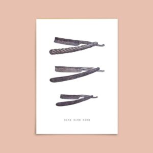 3 Razors Matte Art Print
