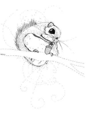 Japanese Squirrel Matte Art Print