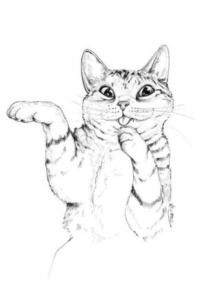 Dancing Kitty Matte Art Print