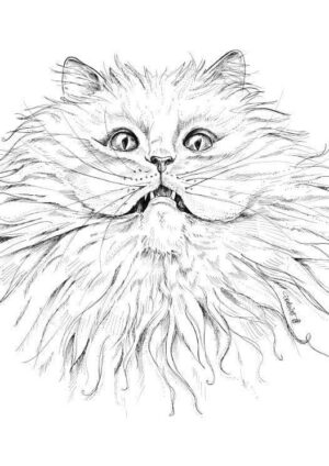 Fluffy Kitty Matte Art Print