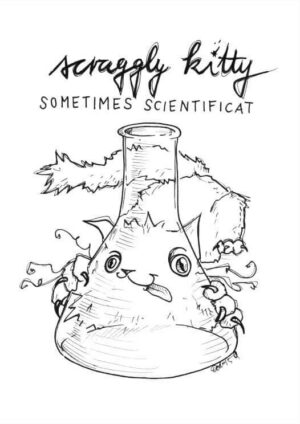 Scraggly Kitty Sometimes Scientificat Matte Art Print
