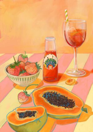 L'Aperitivo Leopardo Giclée Art Print