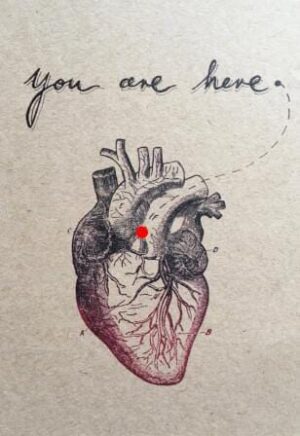 You Are Here Heart Greeting Card