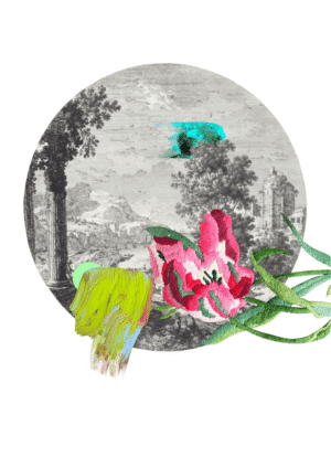 Drei Brushstrokes & Botanicals Matte Art Print