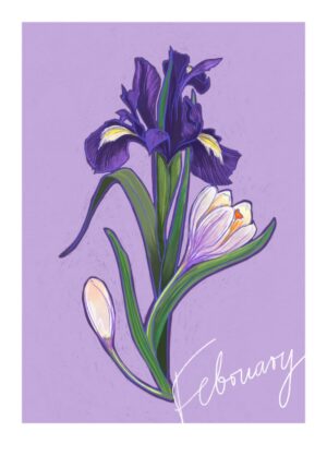 February Birthday Bloom Greeting Card