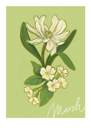 March Birthday Bloom Greeting Card