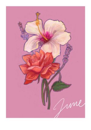 June Birthday Bloom Greeting Card