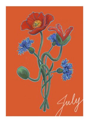 July Birthday Bloom Greeting Card