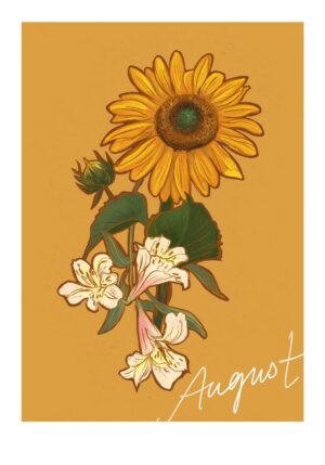 August Birthday Bloom Greeting Card