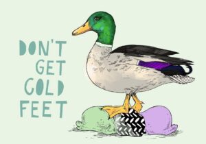 Ice Ice Beaky - Cold Feet Greeting Card