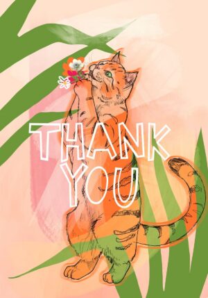 Cats On Legs - Thankyou Greeting Card