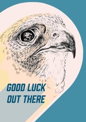 Good Luck Falcon Greeting Card
