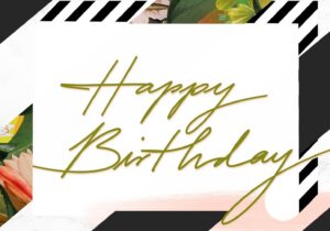 Occasional Stripes Happy Birthday Greeting Card