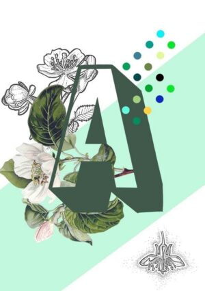 Botanical Alphabet A Greeting Card